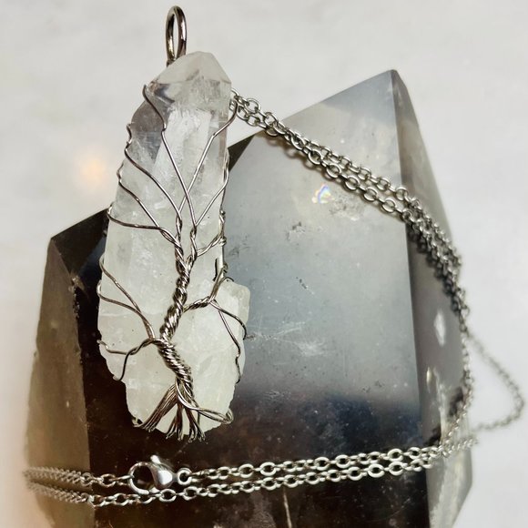 Quartz Crystal Tree Of Life Wrap - Picture 1 of 4